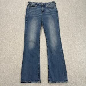 True Religion Jeans WMNS SZ 30 Medium Wash Becca Mid Rise Bootcut Blue Flare Leg